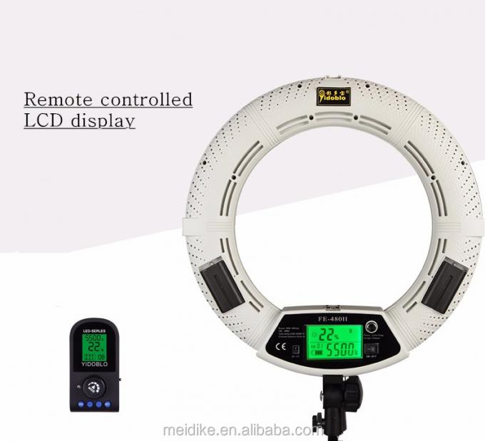 lampu ring hidup 18 inci makeup led lingkaran lampu ring dengan tripod berdiri remote control kit FE-480II 2
